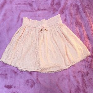 Forever 21 Light Pink Lace Mini Skirt